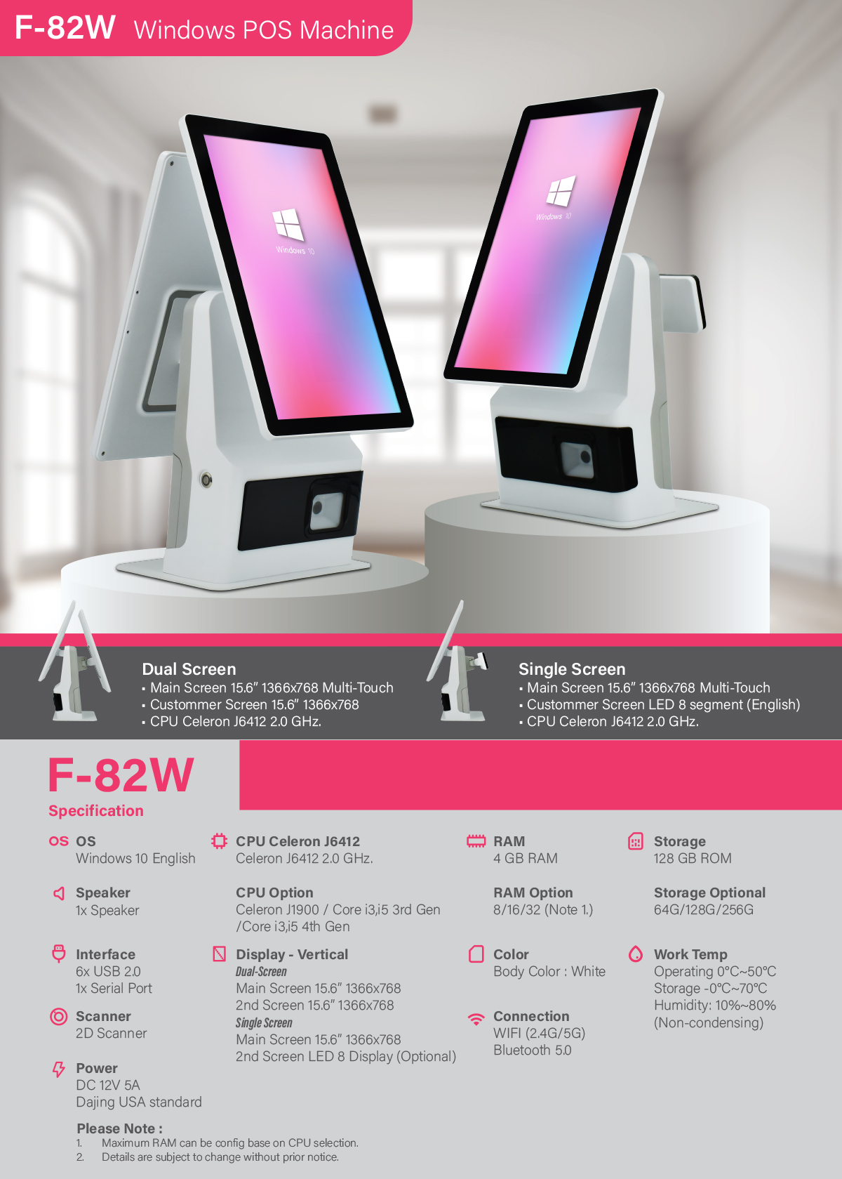 F-82W Windows POS Machine